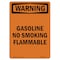 Signmission OSHA WARNING Sign, Gasoline No Smoking Flammable, 18in X 12in Aluminum, 12" W, 18" L, Portrait OS-WS-A-1218-V-13211 - alternate 1